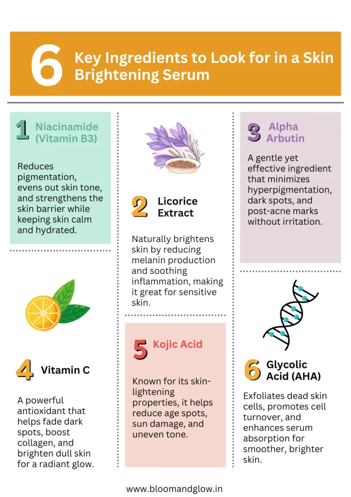 Ingredients to look for in skin brightening serum