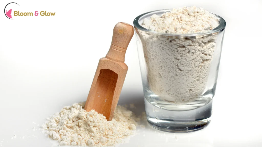 Powdered oats for skin