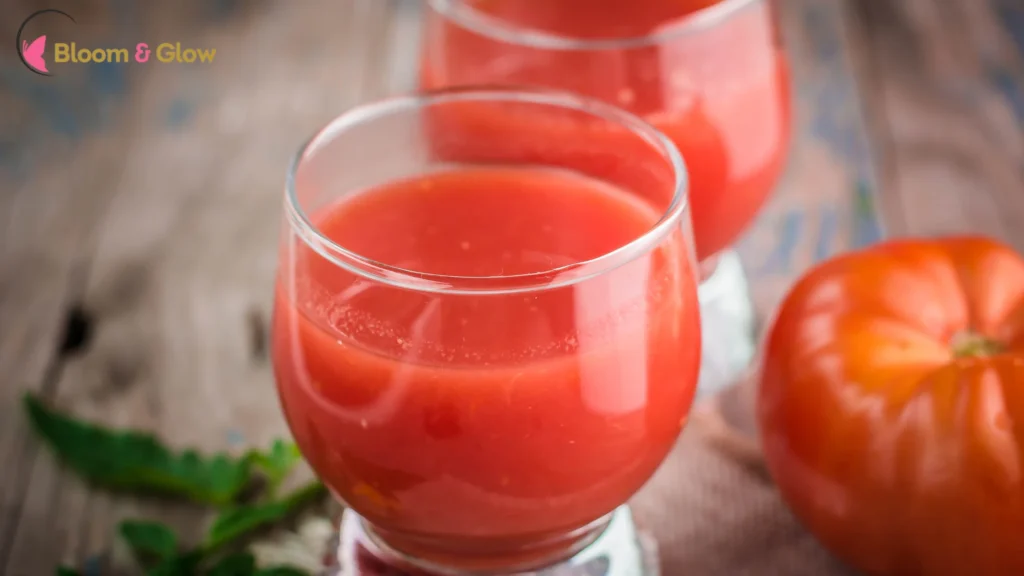tomato juice for face